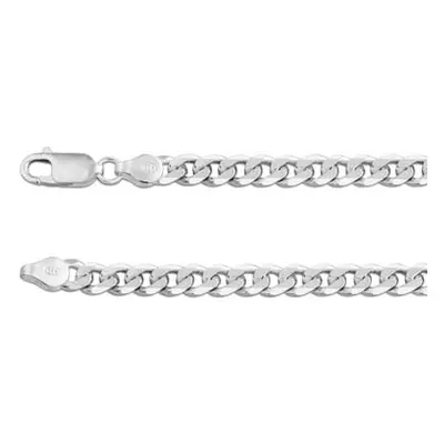 Sterling Silver 5.5mm Diamond Cut Curb Chain 20&quot;/50cm Hallmarked, 100% Recycled Silver