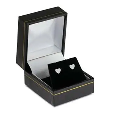 Sterling Silver Valentine`s Day Jewellery Small Heart Stud Earrings, With Display Box