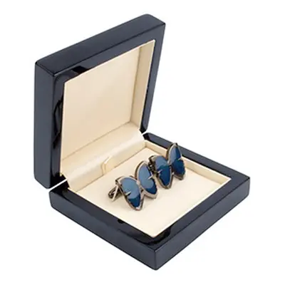 Wooden Cufflink Box, Black Colour