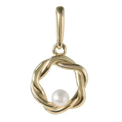 9ct Yellow Gold Freshwater Pearl Twist Pendant