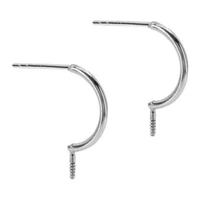 Sterling Silver Half Hoop And Peg Earrings Pack of 2, 100% Recycled Silver