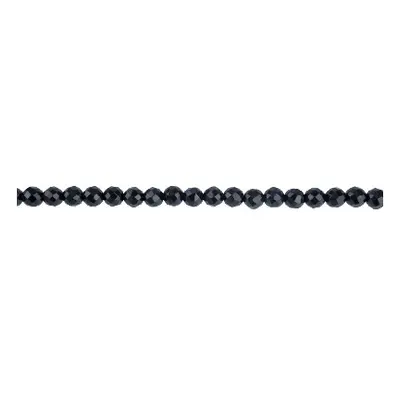 Onyx Semi Precious Faceted Round Beads 6mm, 16&quot;/40cm Strand