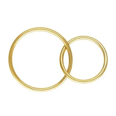 Gold Filled Interlocking Rings 16mm And 12mm