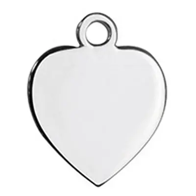 Sterling Silver Heart 10mm Stamping Blank Pack of 5