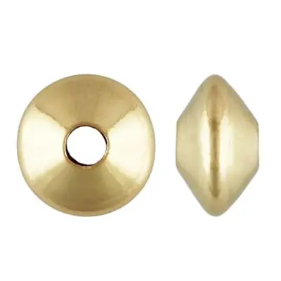 Gold Filled Plain Rondell 4.5mm Pack of 5