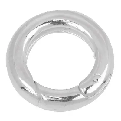 Sterling Silver Round Heavyset Spring Gate Clasp 15 X 3mm