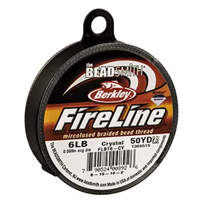 Fireline Beading Thread 6lb, Crystal, 0.15mm X 50 Yard Reel