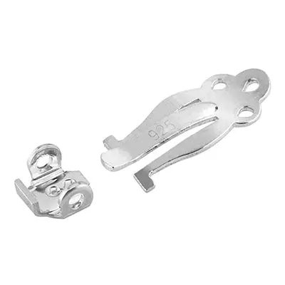 Sterling Silver Ear Clip Flat Stamped, Large Unassembled