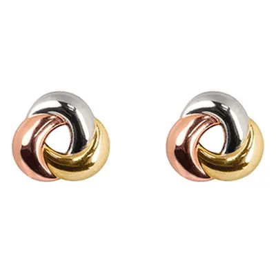 9ct 3 Colour Knot Earrings