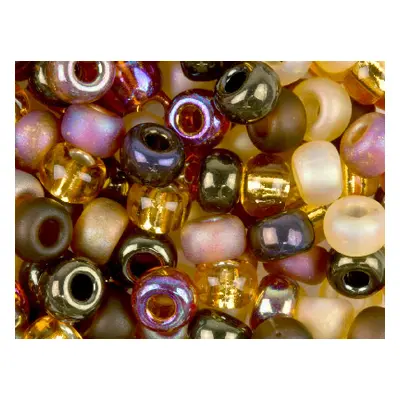 Miyuki 6/0 Round Seed Beads Mix Wheatberry 20g Tube, Miyuki Code 6-9mix04-tube