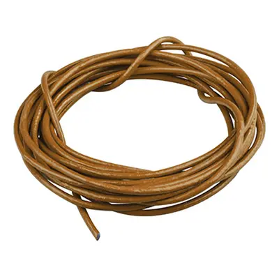 Brown Round Leather Cord 2mm Diameter, 1 X 5 Metre Length