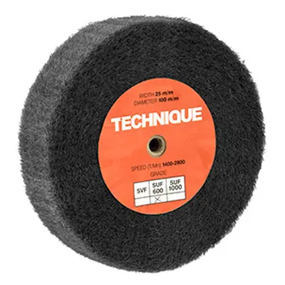 Technique&trade; Satin Finish Wheel, Silicon Carbide, Fine, 100mm X 25mm