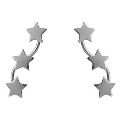 Sterling Silver Star Bar Design Earrings