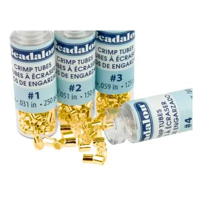 Base Metal Crimp Bead Variety Set 1-4 Gold Plated Beadalon