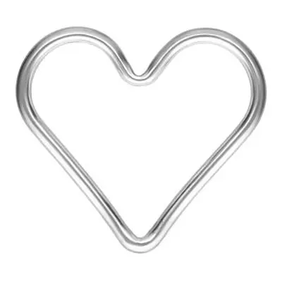 Sterling Silver Heart Connector Charms 15mm Pack of 5