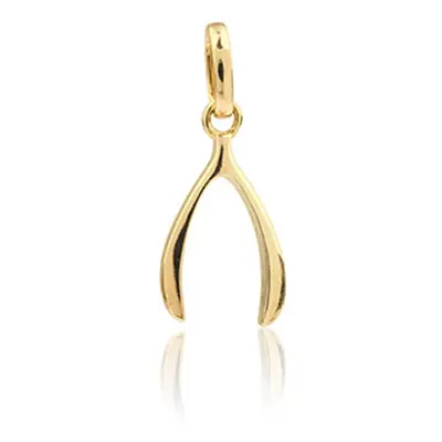 9ct Yellow Gold Wishbone Pendant