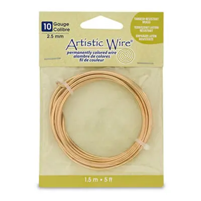 Beadalon Artistic Wire 10 Gauge Tarnish Resistant Brass 2.5mm X 1.5m