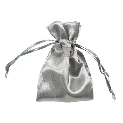 Satin Pouches Silver 7.6cm X 10cm Pack of 6