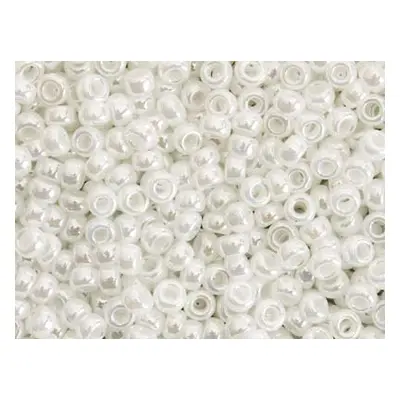 Miyuki 11/0 Round Seed Beads Seed Beads White Pearl Ceylon 24g Tube, Miyuki Code 528