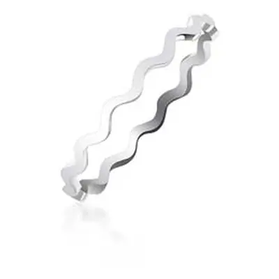 Sterling Silver Squiggle Wave Design Ring Size O