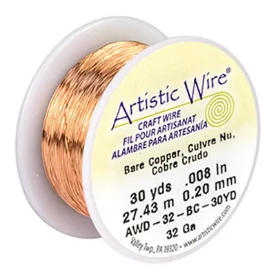 Beadalon Artistic Wire 32 Gauge Bare Copper 0.20mm X 27.4m