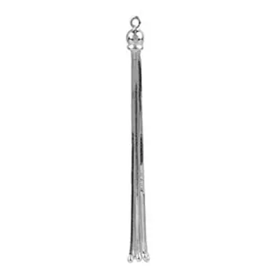 Sterling Silver Tassel Diamond Cut Snake 55mm