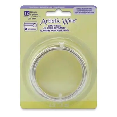 Beadalon Artistic Wire 12 Gauge Hexagonal Tarnish Resistant Silver Plated 2.1mm X 1.83m