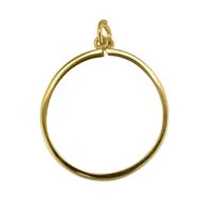 9ct Yellow Gold 1/2 Sovereign Plain Pendant Mount