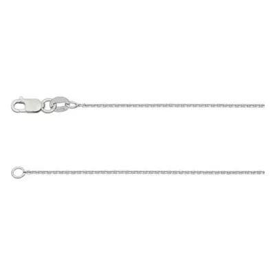 18ct White Gold 0.6mm Belcher Chain 18&quot;/45cm Hallmarked