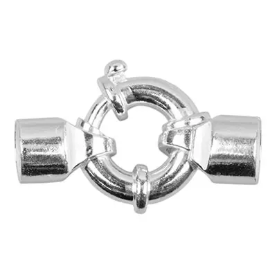 Sterling Silver Jumbo Bolt Ring 14.5mm, 2 End Caps Plain Finish