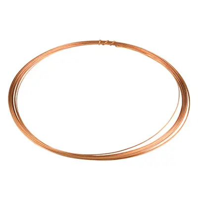 Copper D Shape Wire 1.2mm X 3M Half Hard