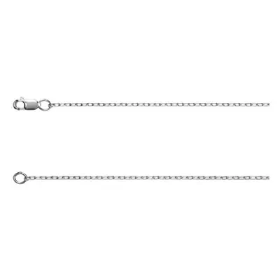 Argentium 960 1.2mm Long Link Trace Chain 18&quot;/45cm