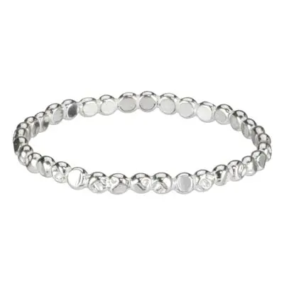 Sterling Silver Flat Beaded Ring 1.5mm Size O