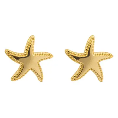 9ct Yellow Gold Plain Star Stud Earrings