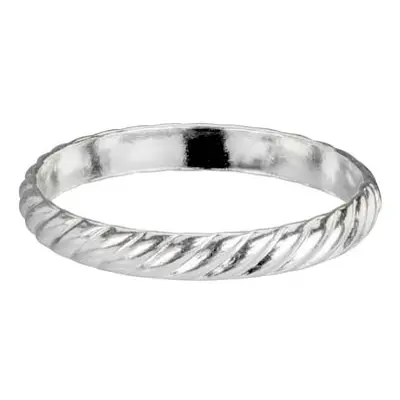 Sterling Silver Rope Twist Ring 3mm Size K