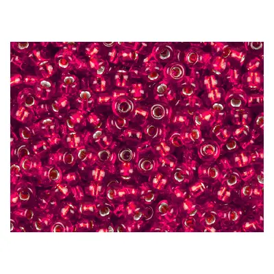 Miyuki 11/0 Round Seed Beads Silver Lined Ruby 24g Tube, Miyuki Code 011