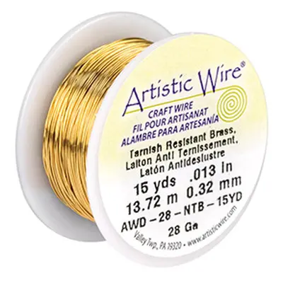 Beadalon Artistic Wire 28 Gauge Tarnish Resistant Brass 0.32mm X 13.7m