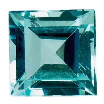 Sky Blue Topaz, Square, 4x4mm, Treated