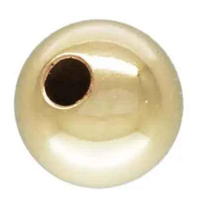 Gold Filled Bead Plain Round 5mm Pack of 5