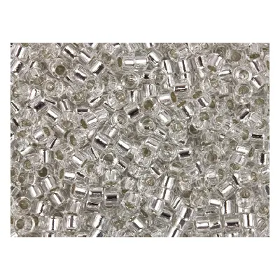 Miyuki 11/0 Delica Seed Beads Silver Lined Crystal 7.2g Tube, Miyuki Code Db041