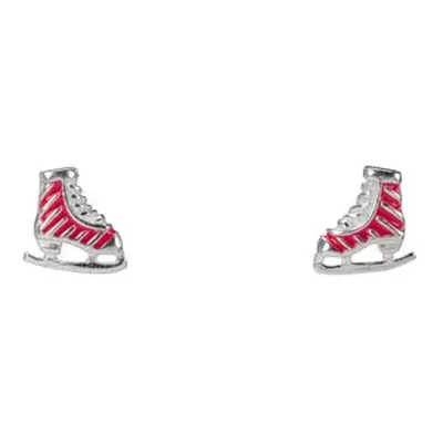 Sterling Silver Ice Skating Boot Design Stud Earrings