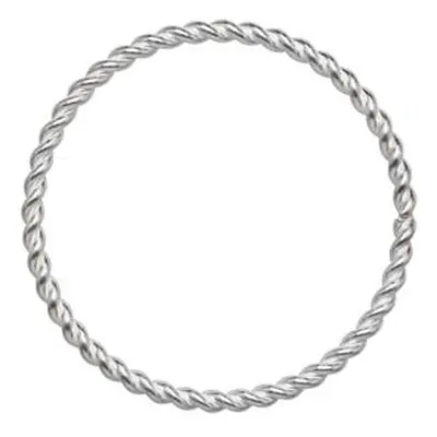 Sterling Silver Twisted Ring 0.9mm Size N1/2