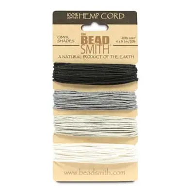 Beadsmith Natural Elements, Hemp Cord, 4 Colour, Onyx, 1.0mm