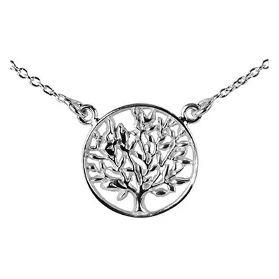 Sterling Silver Necklet Tree Of Life 18&quot;/45cm Total Length