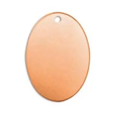 ImpressArt Copper Oval 19x12mm Stamping Blank Pack of 7 Pierced Hole