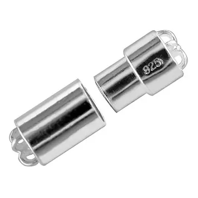 Sterling Silver Magnetic Clasp 5mm X 13mm Multi-row Barrel