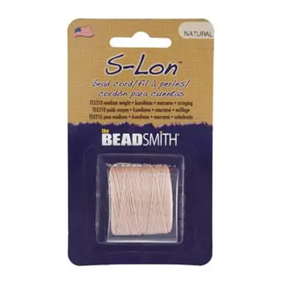 Beadsmith S-lon Bead Cord Natural Tex 210 Gauge #18 70m