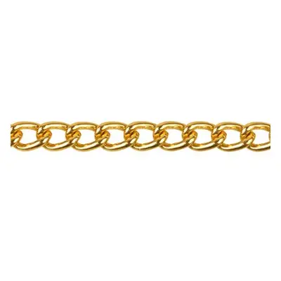 Gold Plated 6.0mm Loose Curb Chain 1 Metre Length