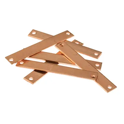 Copper Blanks Rectangle Identity Plate Pack of 6, 40mm X 6mm