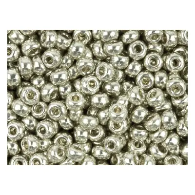 Miyuki 11/0 Round Seed Beads Duracoat Galvanized Silver 24g Tube, Miyuki Code 4201